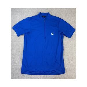 Canari Cycling Shirt Short Sleeve Blue Size Medium